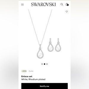 Enlace set
White, Rhodium plated Swarovski set